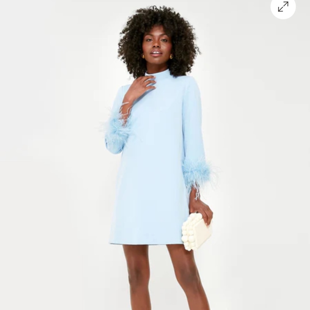 Tuckernuck Light Blue Feather Mod Ellie Dress Large